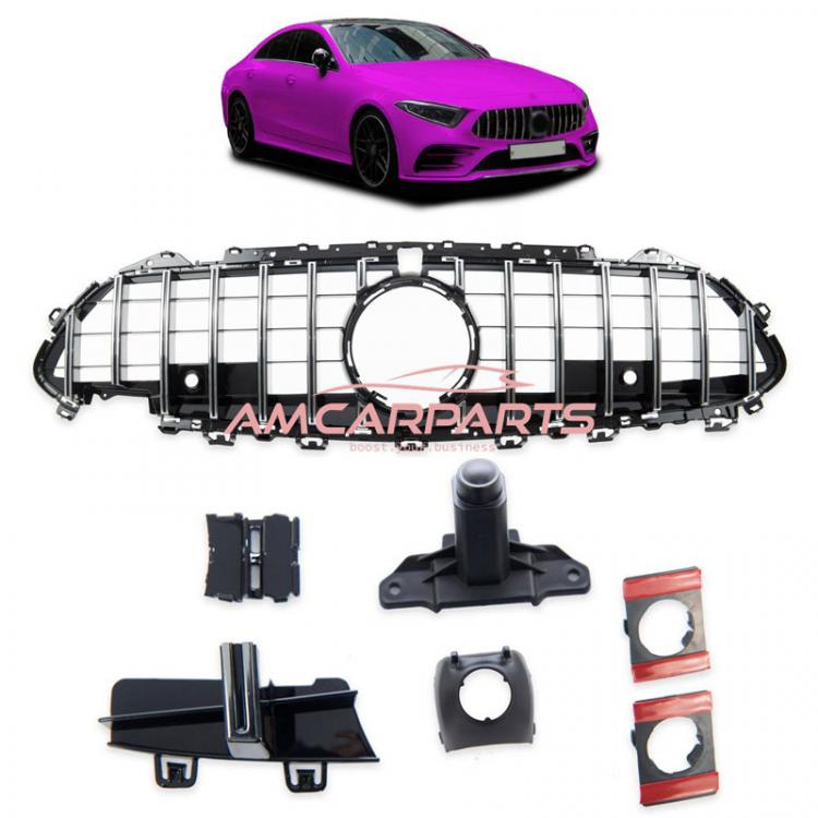 Upgrade Design Kühlergrill / Sportgrill passend für Mercedes CLS (C257) 18+ Hochglanz schwarz / chrom