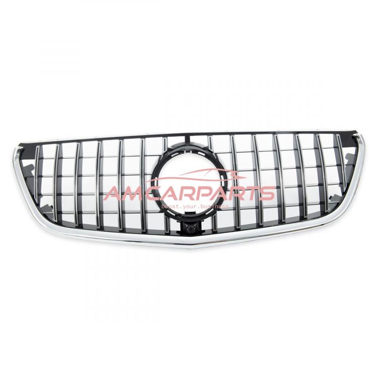 Preview: Upgrade Design Kühlergrill / Sportgrill für Mercedes V-Klasse / Vito W447 Vor-Facelift 14-19 Hochglanz schwarz / chrom