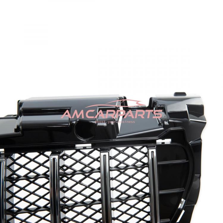Preview: Upgrade Design Kühlergrill / Sportgrill passend für Mercedes Benz SLC R172 Facelift 16-20 Hochglanz schwarz / chrom