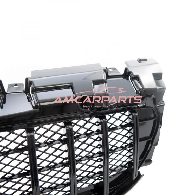 Preview: Upgrade Design Kühlergrill / Sportgrill passend für Mercedes Benz SLC R172 Facelift 16-20 Hochglanz schwarz