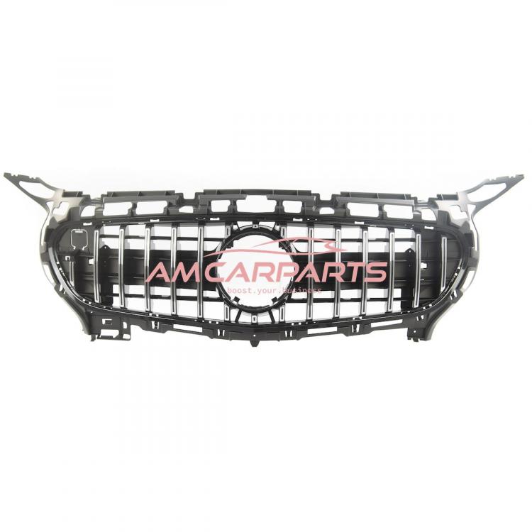 Upgrade Design Kühlergrill / Sportgrill für Mercedes GT (C190) 15-17 Hochglanz schwarz / chrom