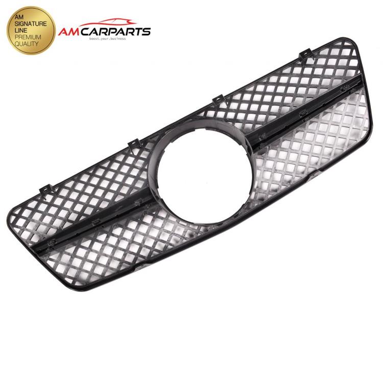 Preview: Upgrade Design Kühlergrill / Sportgrill für Mercedes Benz CLK W208 / C208 97-02 Matt schwarz