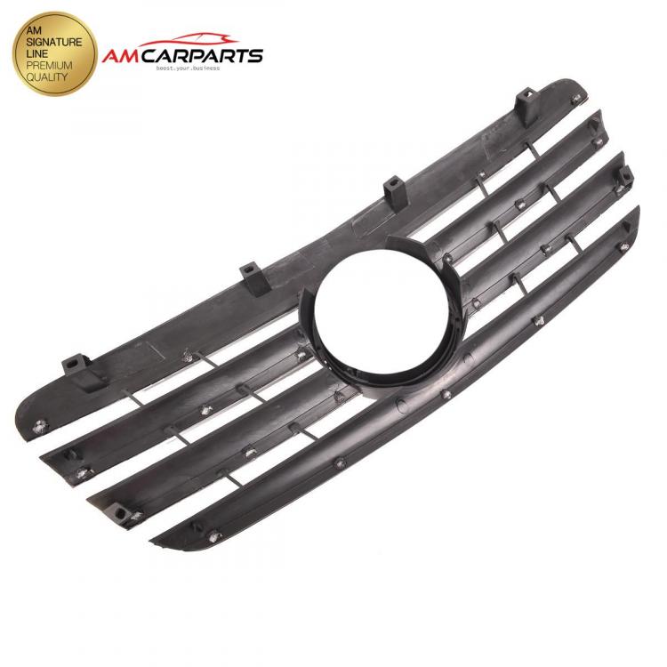 Upgrade Design Kühlergrill / Sportgrill für Mercedes Benz E-Klasse W210 / S210 Facelift 99-02 Hochglanz schwarz / chrom