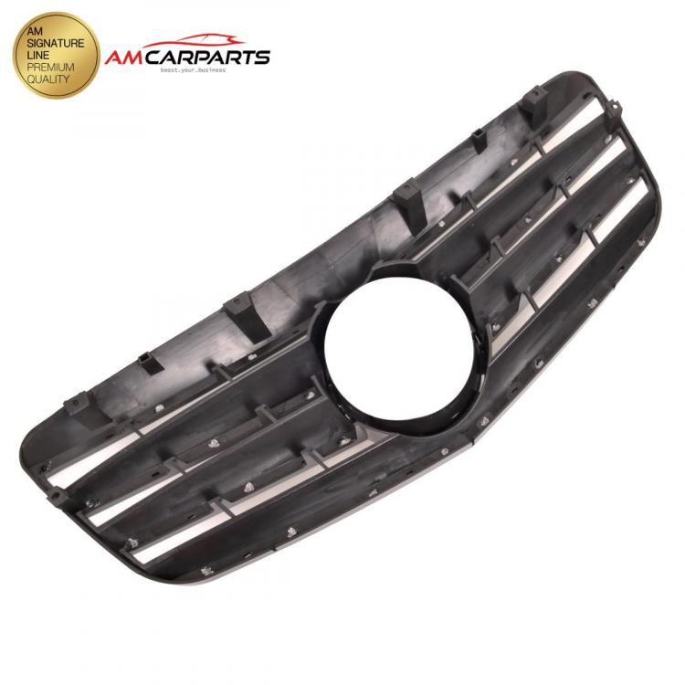 Upgrade Design Kühlergrill / Sportgrill für Mercedes Benz E-Klasse W211 / S211 Facelift 06-09 Hochglanz schwarz / chrom