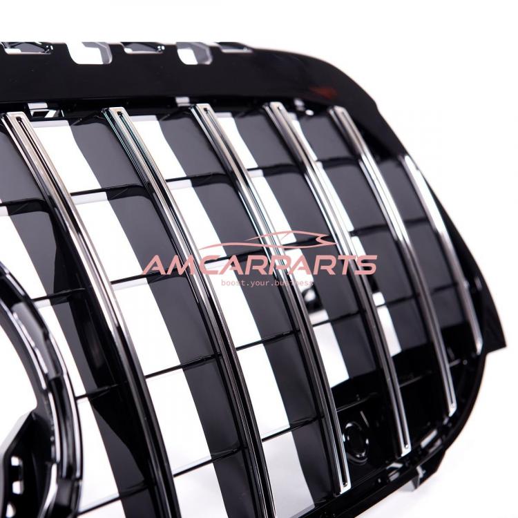 Preview: Upgrade Design Kühlergrill / Sportgrill passend für Mercedes Benz A-Klasse V177 / W177 18-22 Hochglanz schwarz / chrom