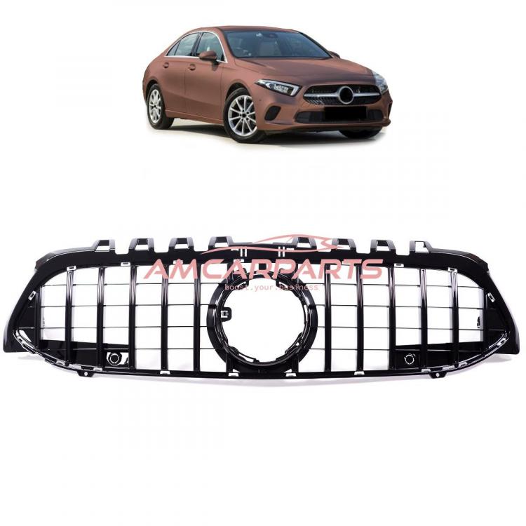 Upgrade Design Kühlergrill / Sportgrill passend für Mercedes Benz A-Klasse V177 / W177 18-22 Hochglanz schwarz