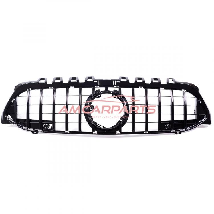 Preview: Upgrade Design Kühlergrill / Sportgrill passend für Mercedes Benz A-Klasse V177 / W177 18-22 Hochglanz schwarz