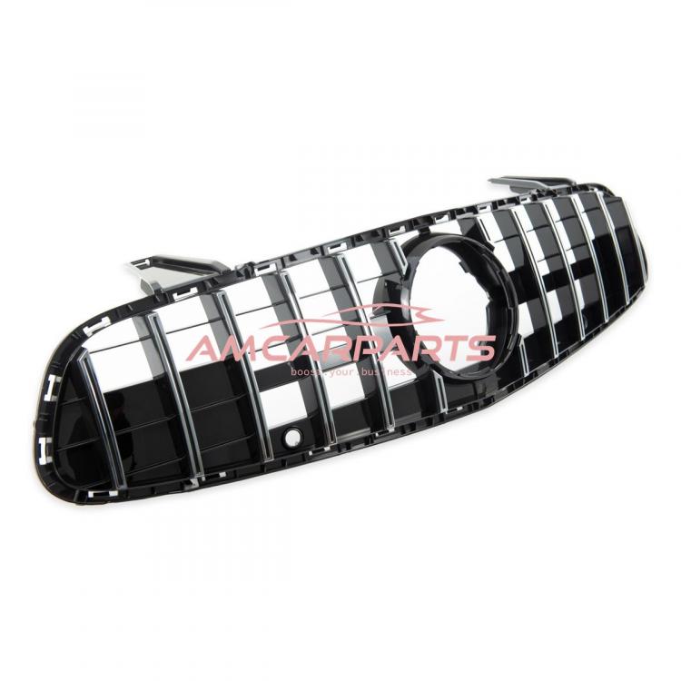 Preview: Upgrade Design Kühlergrill / Sportgrill für Mercedes SL (R231) Facelift 15+ Hochglanz schwarz / chrom