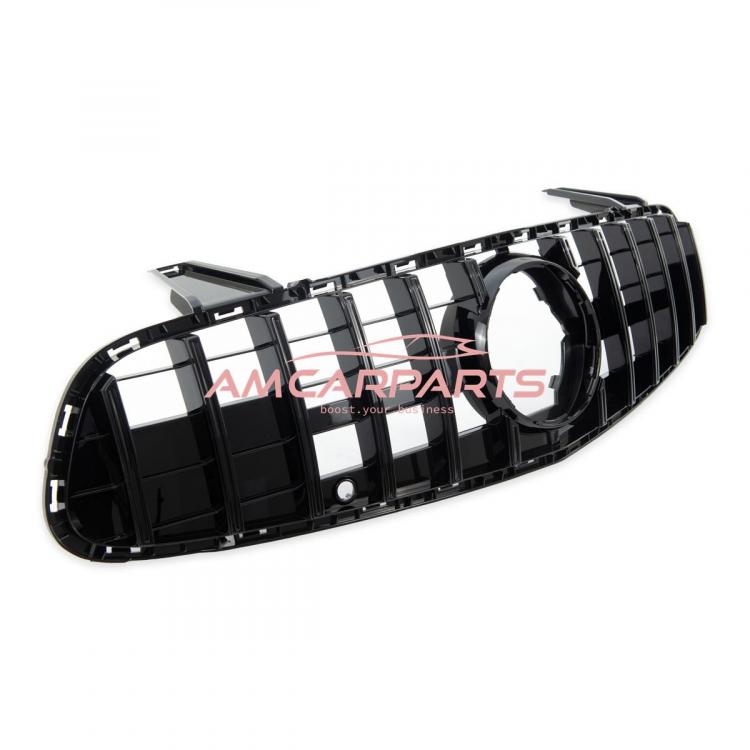 Preview: Upgrade Design Kühlergrill / Sportgrill für Mercedes SL (R231) Facelift 15+ Hochglanz schwarz