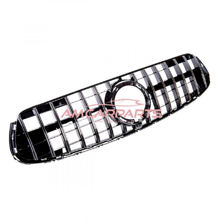 Preview: Upgrade Design Kühlergrill / Sportgrill für Mercedes GLC (X253) / GLC (C253) Facelift 19-22 chrom