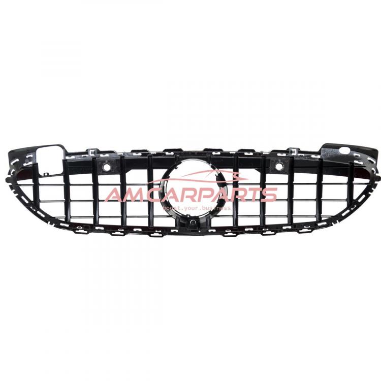 Upgrade Design Kühlergrill / Sportgrill passend für Mercedes Benz C-Klasse W206 / S206 21+ Hochglanz schwarz