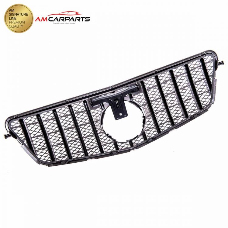 Upgrade Design Kühlergrill / Sportgrill für Mercedes Benz E-Klasse W212 / S212 Vor-Facelift 09-13 Hochglanz schwarz / chrom