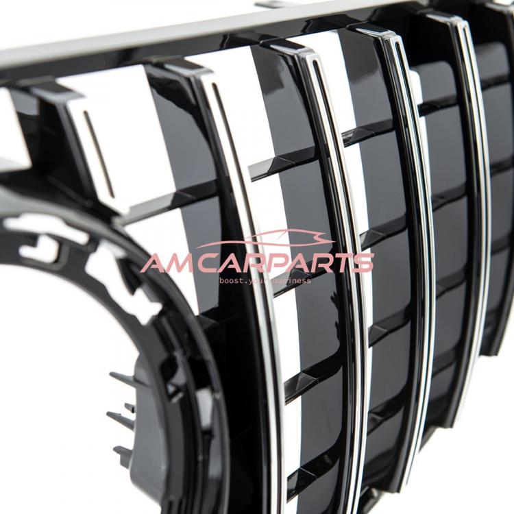 Preview: Upgrade Design Kühlergrill / Sportgrill für Mercedes GLC (X253) / GLC (C253) Facelift 20-23 Hochglanz schwarz / chrom