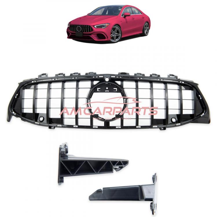 Upgrade Design Kühlergrill / Sportgrill passend für Mercedes Benz CLA C118 / X118 19+ Hochglanz schwarz