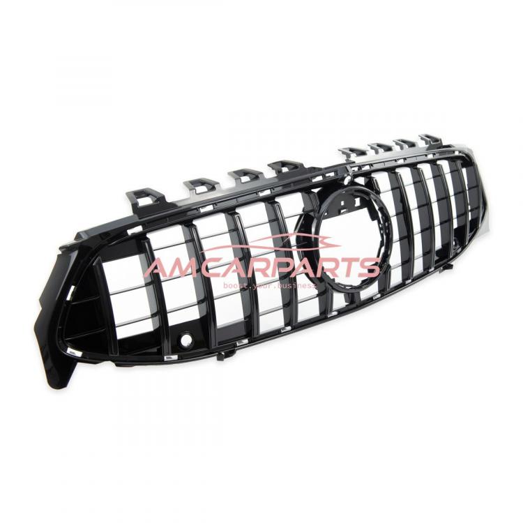 Upgrade Design Kühlergrill / Sportgrill passend für Mercedes Benz CLA C118 / X118 19+ Hochglanz schwarz