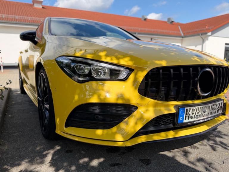 Preview: Upgrade Design Kühlergrill / Sportgrill passend für Mercedes Benz CLA C118 / X118 19+ Hochglanz schwarz