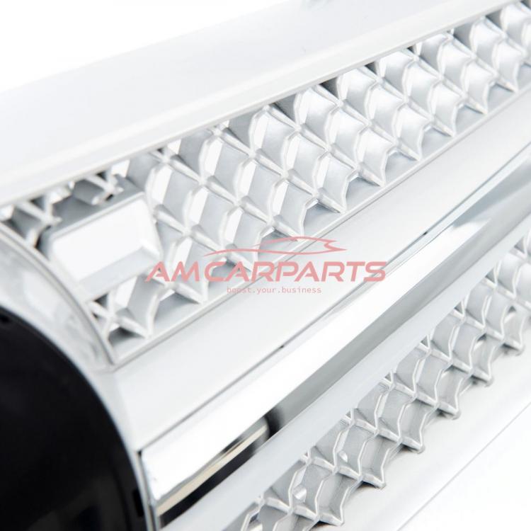 Preview: Upgrade Design Kühlergrill / Sportgrill für Mercedes Benz CL-Klasse (C215) 99-06 Matt silber / chrom