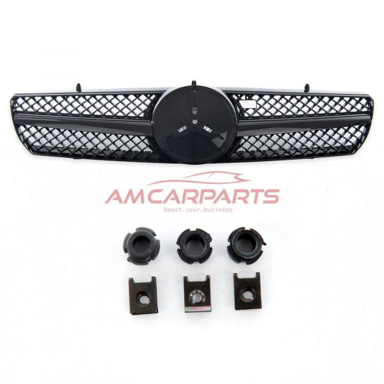 Upgrade Design Kühlergrill / Sportgrill für Mercedes Benz CL-Klasse (C215) 99-06 Hochglanz schwarz