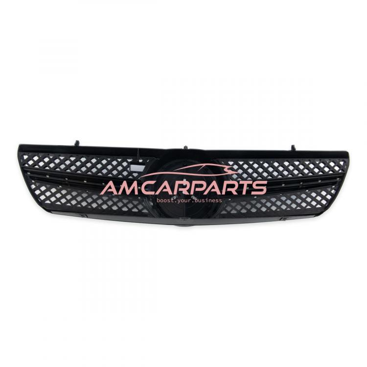 Preview: Upgrade Design Kühlergrill / Sportgrill für Mercedes Benz CL-Klasse (C215) 99-06 Hochglanz schwarz