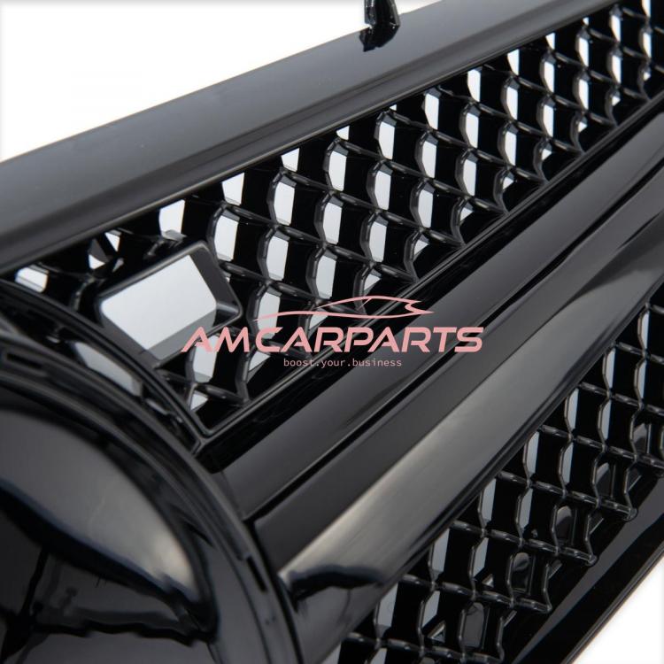 Upgrade Design Kühlergrill / Sportgrill für Mercedes Benz CL-Klasse (C215) 99-06 Hochglanz schwarz