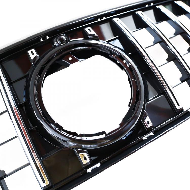 Upgrade Design Kühlergrill / Sportgrill passend für Mercedes Benz GLB (X247) Facelift 23+ Hochglanz schwarz / chrom