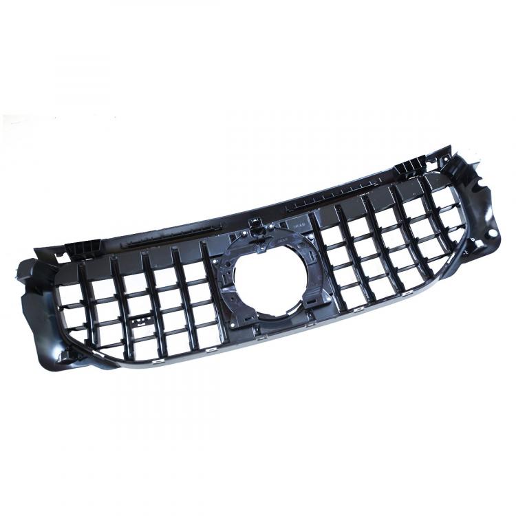 Upgrade Design Kühlergrill / Sportgrill passend für Mercedes Benz GLB (X247) Facelift 23+ Hochglanz schwarz / chrom