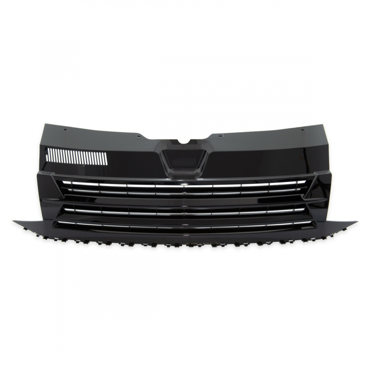 Kühlergrill Hochglanz Schwarz clean ohne Emblem für VW T6 Multivan Transporter 2015-2019 auch Sportline