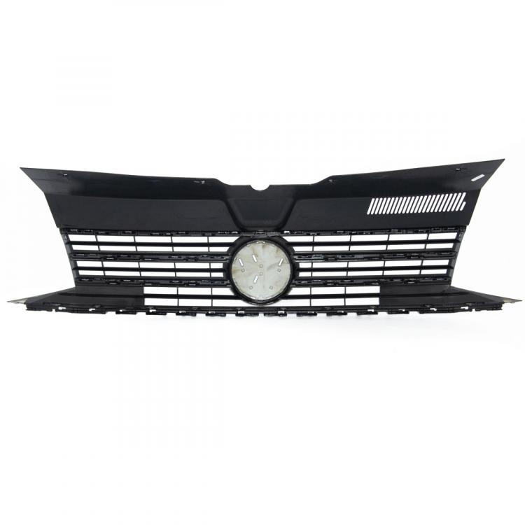 Upgrade Design Kühlergrill für Volkswagen T6 15-19 Hochglanz-schwarz mit Chrom Leiste und Emblemhalter