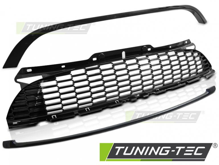 Upgrade Design Sportgrill / Kühlergrill für BMW Mini Cooper S und JCW R55/R56/R57/R58/R59/R61 06-16 Hochglanz schwarz