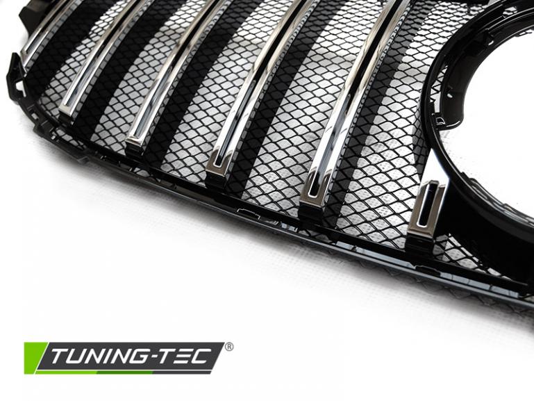 Upgrade Sportgrill / Kühlergrill für Mercedes Benz C-Klasse W205/S205 Lim./T-Modell ab 2018 schwarz/chrom