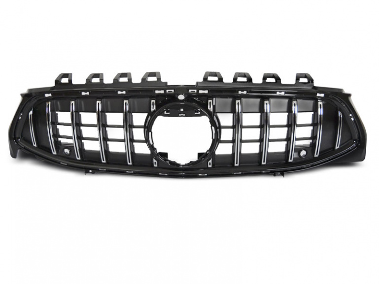 Upgrade Sportgrill / Kühlergrill für Mercedes Benz CLA X118 / C118 19-23 schwarz/chrom