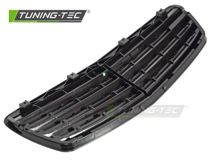 Preview: Upgrade Sportgrill / Kühlergrill passend für Mercedes Benz E-Klasse W211 / S211 02-06 Hochglanz schwarz