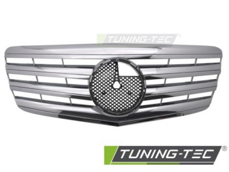 Preview: Upgrade Design Sportgrill / Kühlergrill passend für Mercedes Benz E-Klasse W211 / S211 MOPF 06-09 Chrom