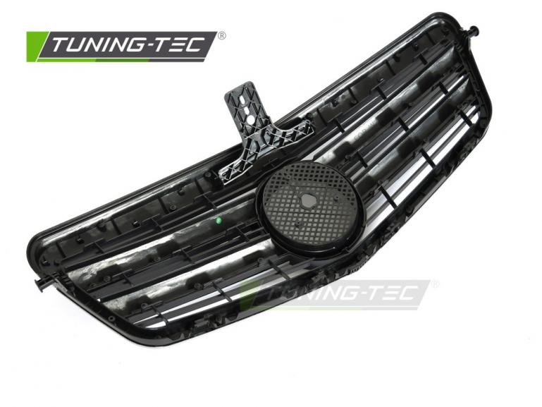 Preview: Upgrade Sportgrill / Kühlergrill passend für Mercedes Benz E-Klasse W212 / S212 09-13 Hochglanz schwarz / chrom