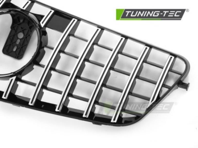 Preview: Upgrade Design Sportgrill / Kühlergrill passend für Mercedes Benz E-Klasse W212 / S212 09-13 Hochglanz schwarz / chrom