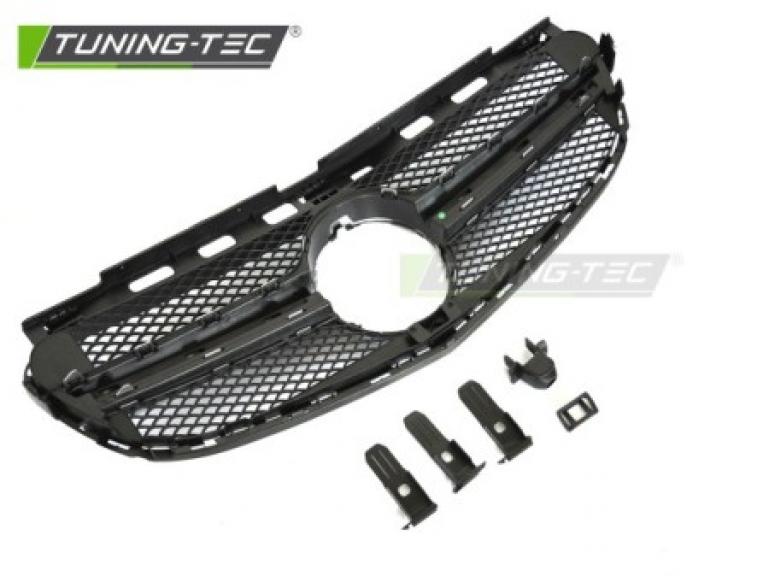 Preview: Upgrade Design Sportgrill / Kühlergrill passend für Mercedes Benz E-Klasse W212 / S212  MOPF 13-16 Matt schwarz / silber