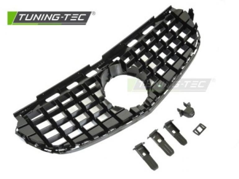 Preview: Upgrade Design Sportgrill / Kühlergrill passend für Mercedes Benz E-Klasse W212 / S212  MOPF 13-16 Matt schwarz / silber