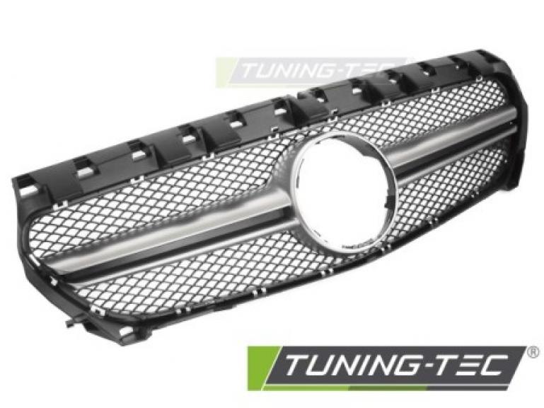 Upgrade Design Sportgrill / Kühlergrill passend für Mercedes Benz CLA W117 / C117 13-19 schwarz/silber