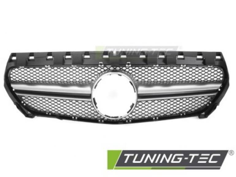 Upgrade Design Sportgrill / Kühlergrill passend für Mercedes Benz CLA W117 / C117 13-19 schwarz/silber