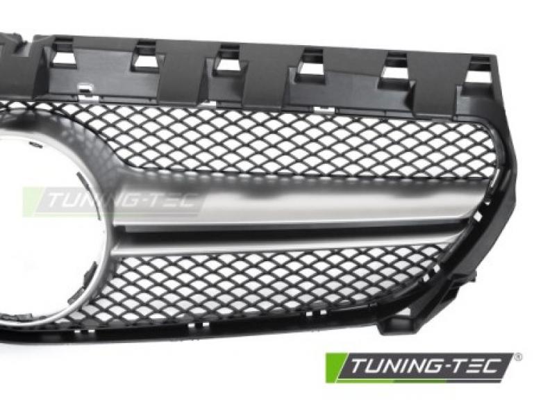 Upgrade Design Sportgrill / Kühlergrill passend für Mercedes Benz CLA W117 / C117 13-19 schwarz/silber