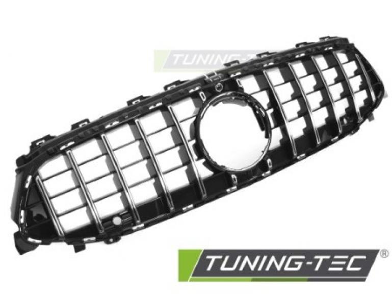 Upgrade Design Sportgrill / Kühlergrill passend für Mercedes Benz CLA W118 / C118 23-25 Hochglanz schwarz / chrom
