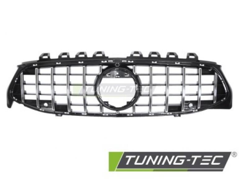 Upgrade Design Sportgrill / Kühlergrill passend für Mercedes Benz CLA W118 / C118 19-23 Hochglanz schwarz / chrom