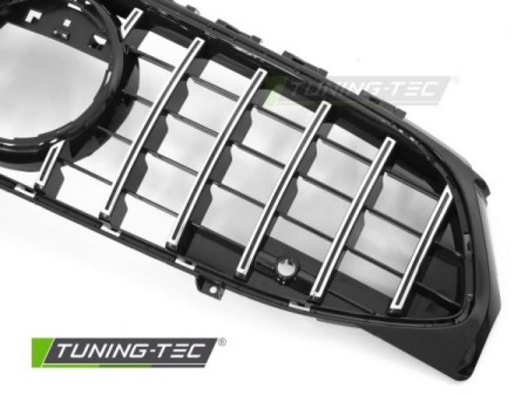 Upgrade Design Sportgrill / Kühlergrill passend für Mercedes Benz CLA W118 / C118 19-23 Hochglanz schwarz / chrom
