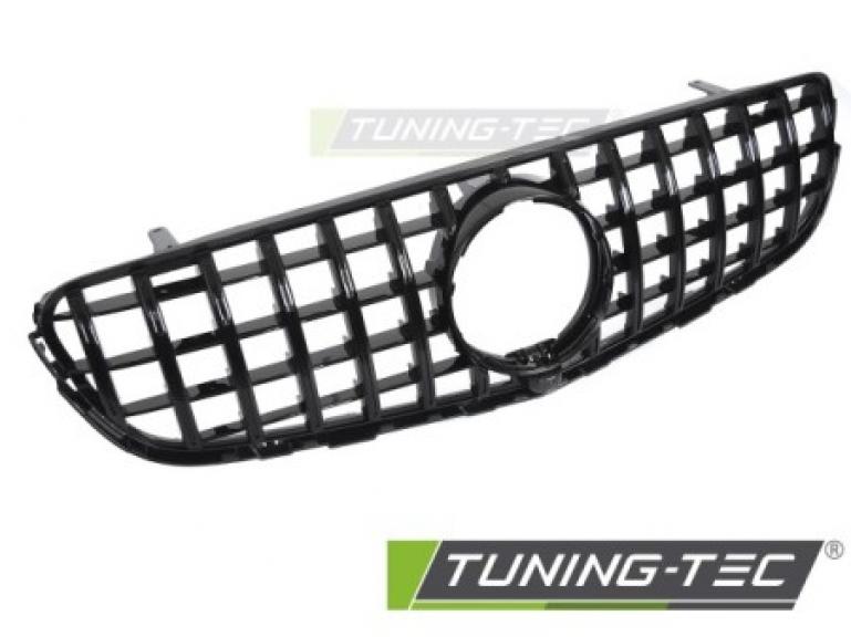 Upgrade Design Sportgrill / Kühlergrill passend für Mercedes Benz GLC W253 15-18 Hochglanz schwarz