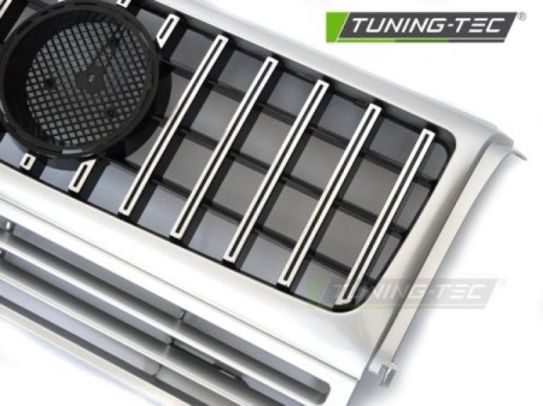 Upgrade Design Sportgrill / Kühlergrill passend für Mercedes Benz G-Klasse W463 90-12 Silber/chrom