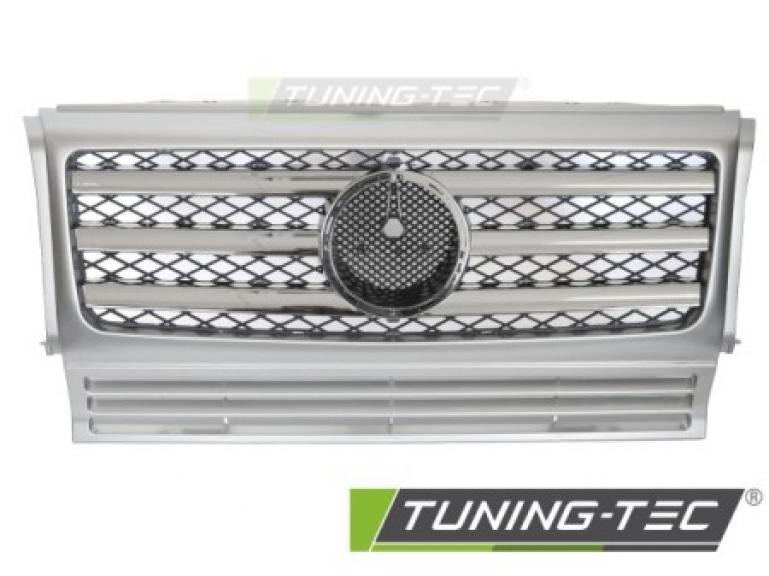 Upgrade Design Sportgrill / Kühlergrill passend für Mercedes Benz G-Klasse W463 90-12 Silber/chrom