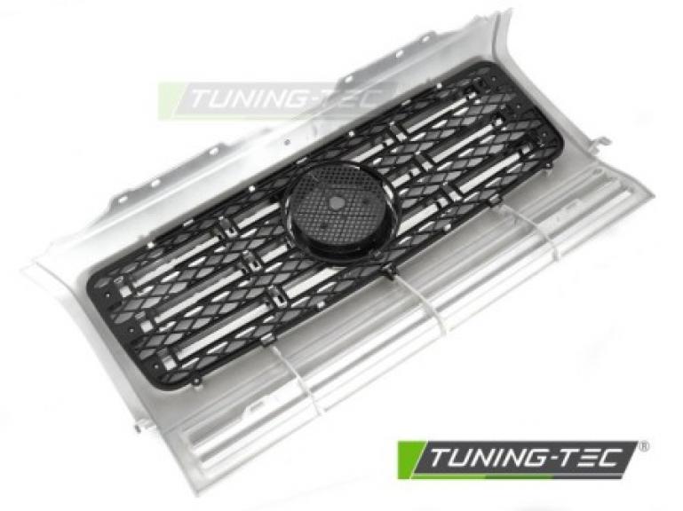 Upgrade Design Sportgrill / Kühlergrill passend für Mercedes Benz G-Klasse W463 90-12 Silber/chrom