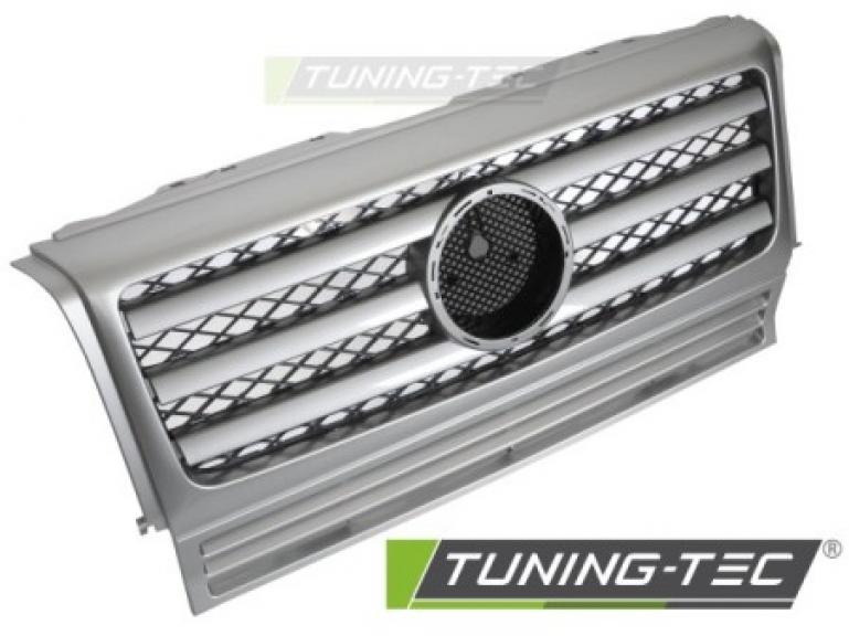 Upgrade Design Sportgrill / Kühlergrill passend für Mercedes Benz G-Klasse W463 90-12 Silber/chrom
