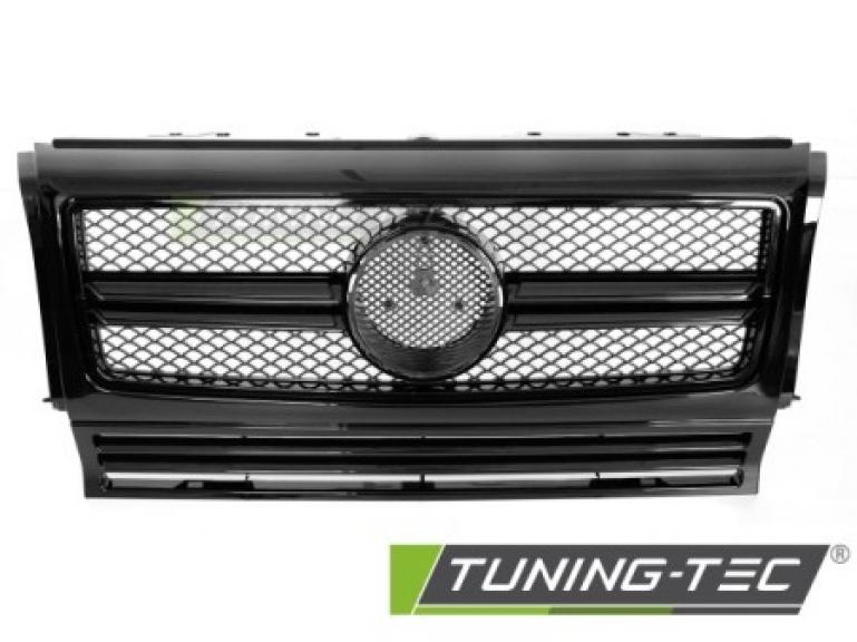 Preview: Upgrade Design Sportgrill / Kühlergrill passend für Mercedes Benz G-Klasse W463 90-12 Hochglanz schwarz