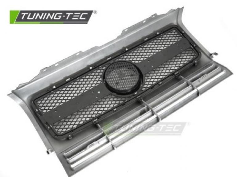 Upgrade Design Sportgrill / Kühlergrill passend für Mercedes Benz G-Klasse W463 90-12 Hochglanz Silber/chrom